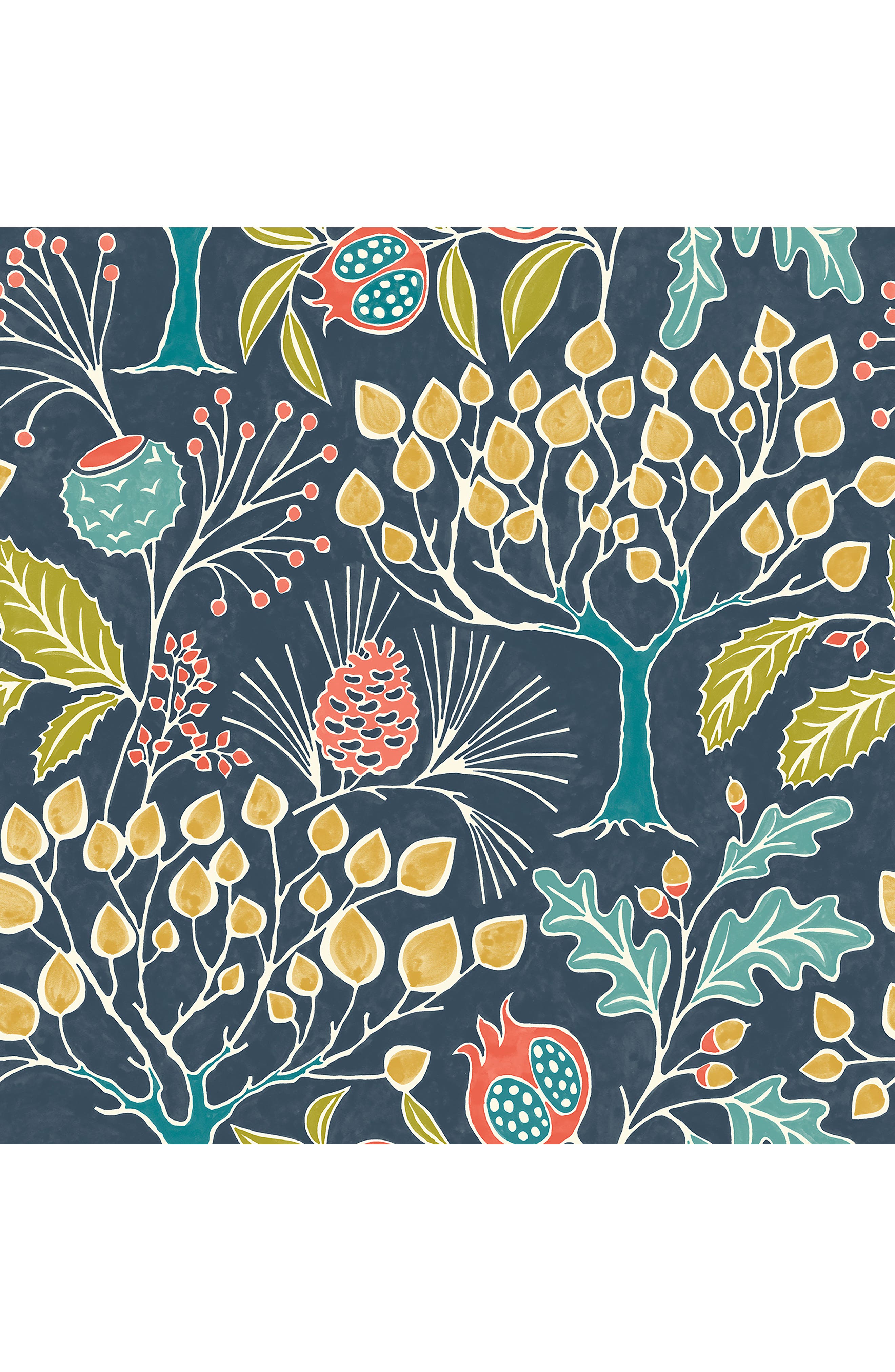 Wallpops Groovy Garden Navy Peel & Stick Wallpaper