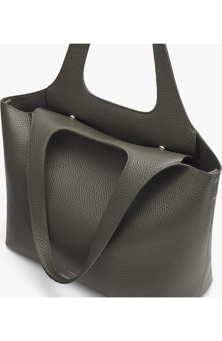 Cuyana System 13-Inch Laptop Leather Tote, Alternate, color, Dark Olive