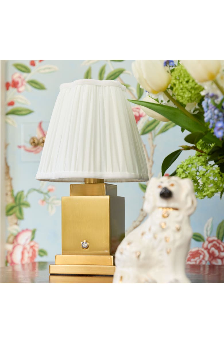 Mrs. Alice Square Rechargeable Lamp, Alternate, color, Brass