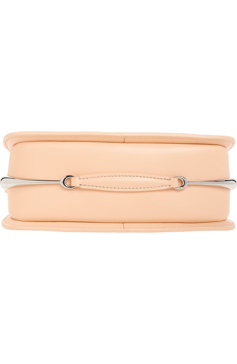 Rabanne Micro Ring Leather Top Handle Bag, Alternate, color, Peach/ Silver
