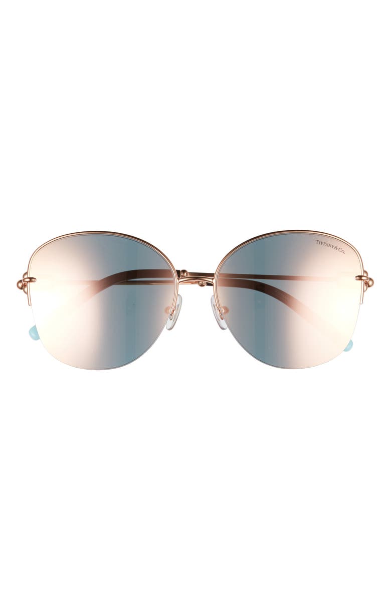 Tiffany & Co. 58mm Semirimless Round Sunglasses, Main, color, 