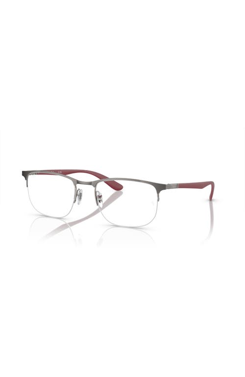 Ray Ban Ray-ban 53mm Irregular Optical Glasses In Metallic