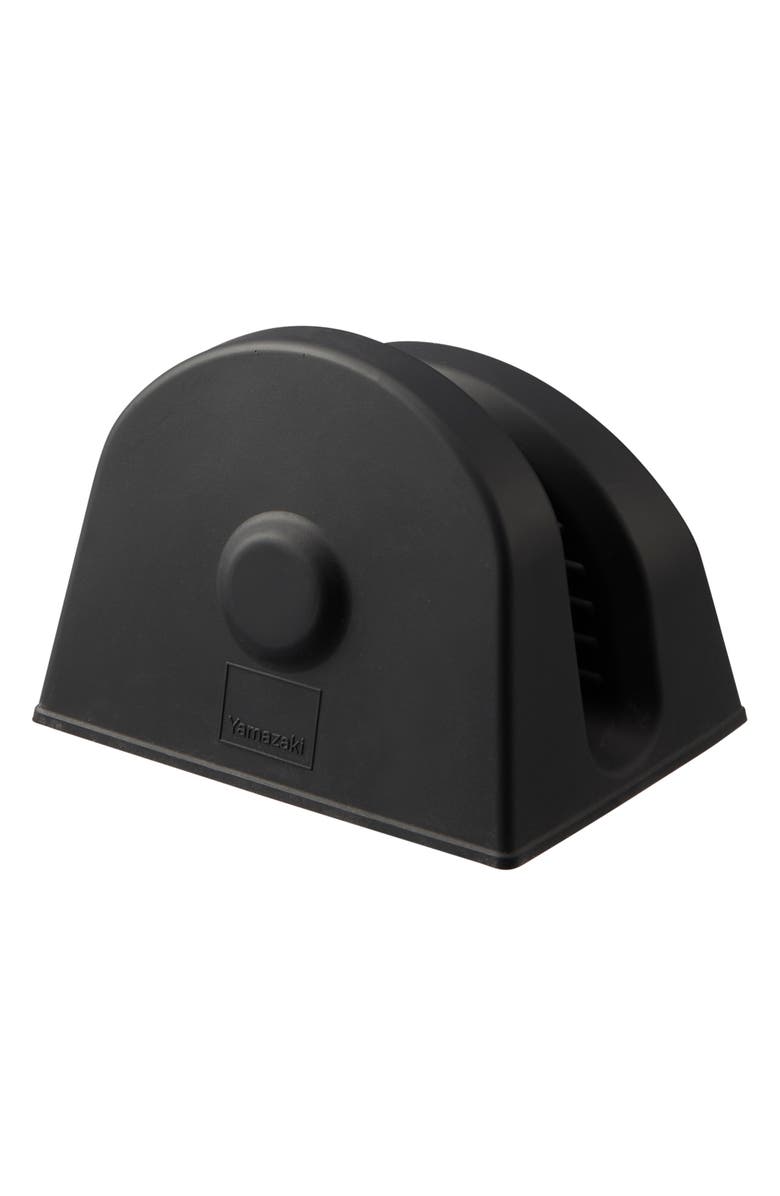 Yamazaki Set of 2 Silicone Magnetic Pot Holders, Alternate, color, Black