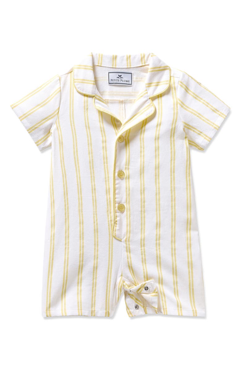 Petite Plume Stripe One-Piece Short Pajamas, Main, color,