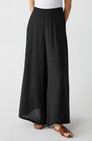 Michael Stars Simba Smocked Waist Wide Leg Pants