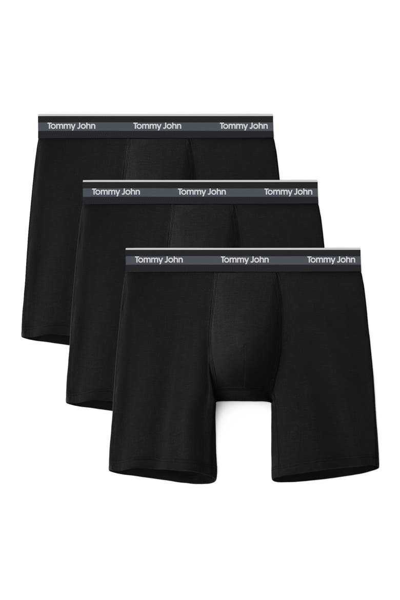 3-Pack Comfort Micro 6-Inch Boxer Briefs, Main, color, BLACK BEAUTY