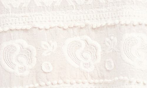 Karen Kane Plus Size Three Quarter Sleeve Embroidered Tunic In Off White
