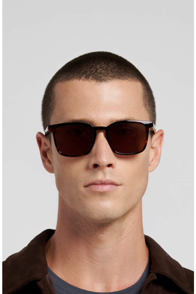 53mm Panthos Square Sunglasses, Alternate, color, HAVANA/ BROWN