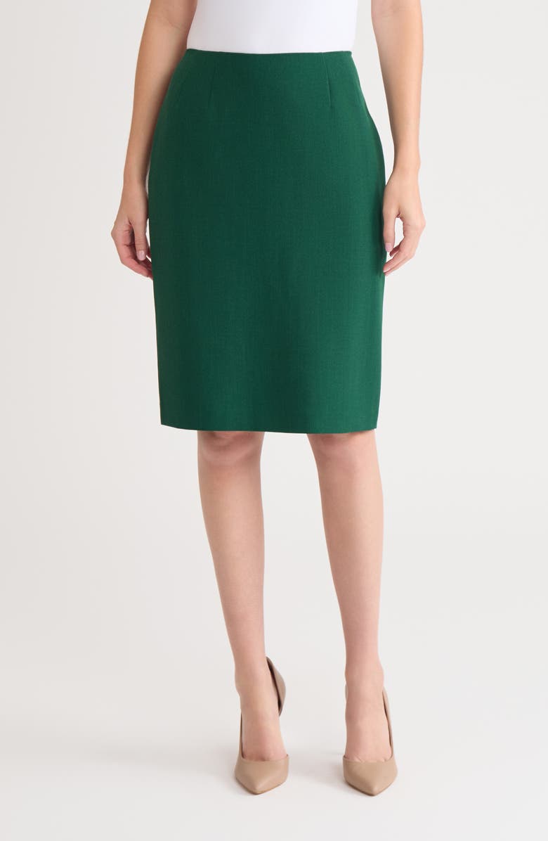 KASPER Slim Skirt, Main, color, Evergreen