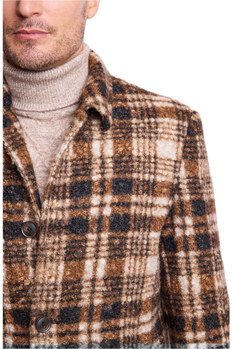 Plaid Slash Pocket Overcoat, Alternate, color, CHOCOLATE SWIRL CHECK