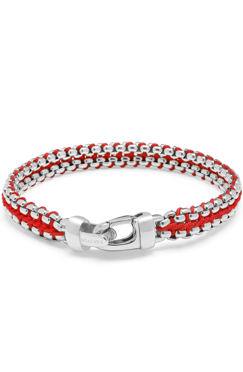 Red Woven Box Chain Bracelet