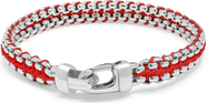 Nialaya Red Woven Box Chain Bracelet