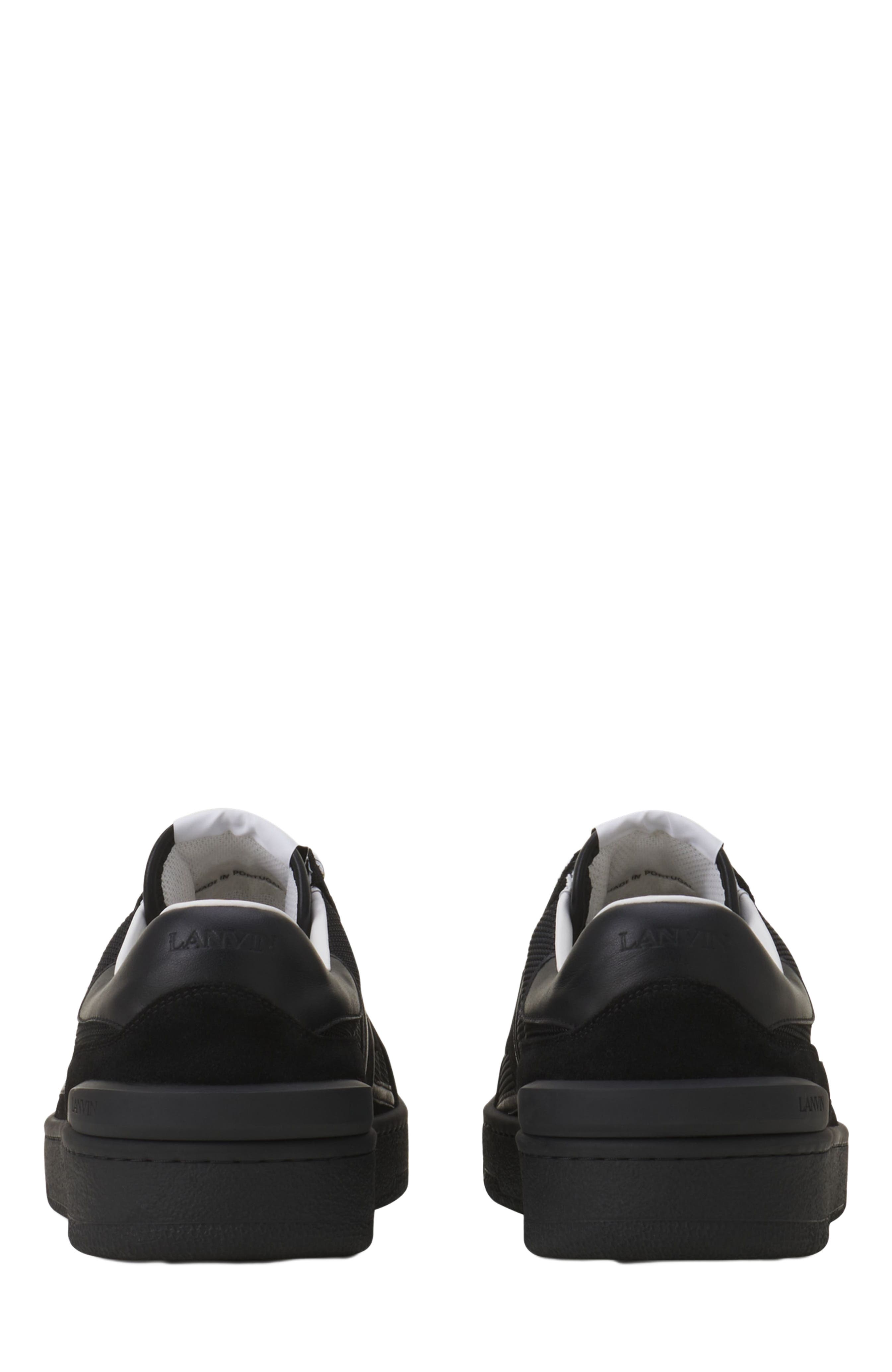 Lanvin Clay Monochrome Mesh Sneakers, Alternate, color, Black