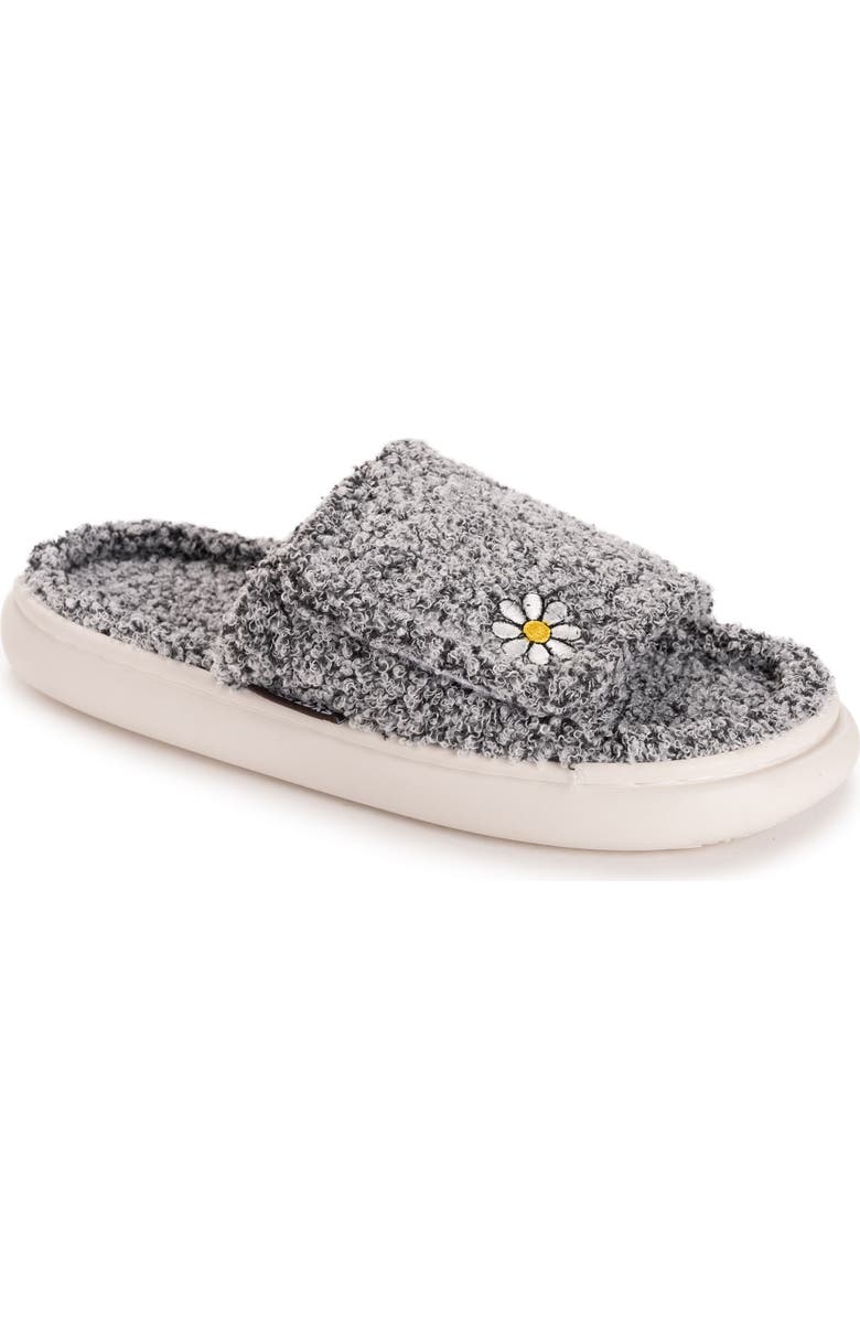MUK LUKS Women's Gael Slide Slipper, Main, color, Black Daisy