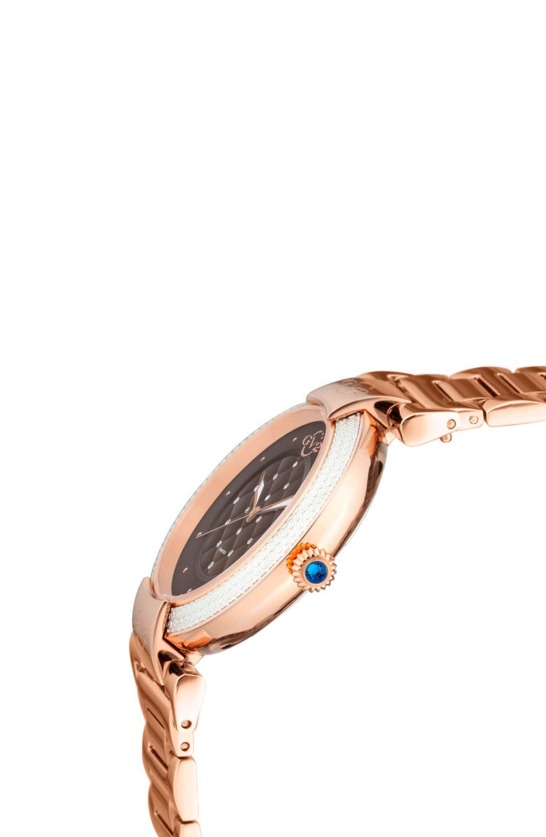 GV2 Women's Berletta Brown Dial Rose Gold Watch, 37mm - 0.0044 ctw, Alternate, color,
