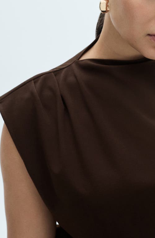 MANGO MANGO CANDELA EXTENDED SHOULDER FUNNEL NECK TOP