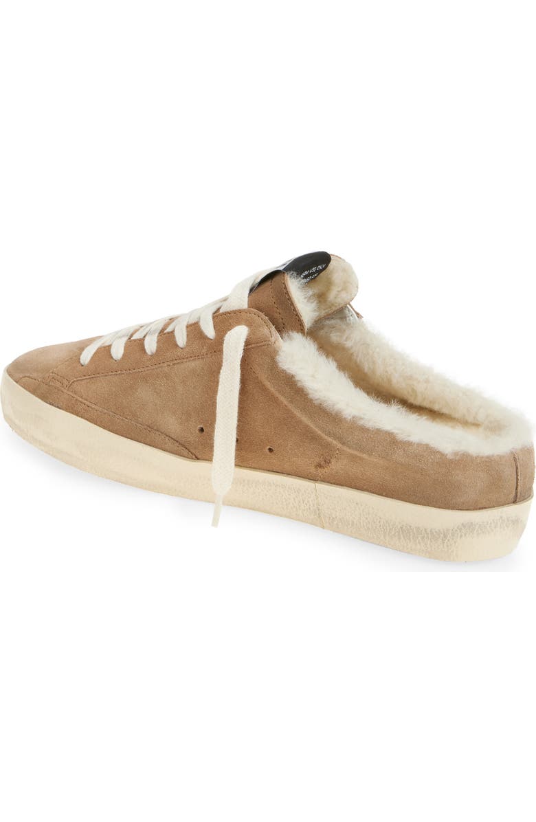 Golden Goose Super-Star Sabot Genuine Shearling Lined Mule Sneaker, Alternate, color, Camel/ Gold