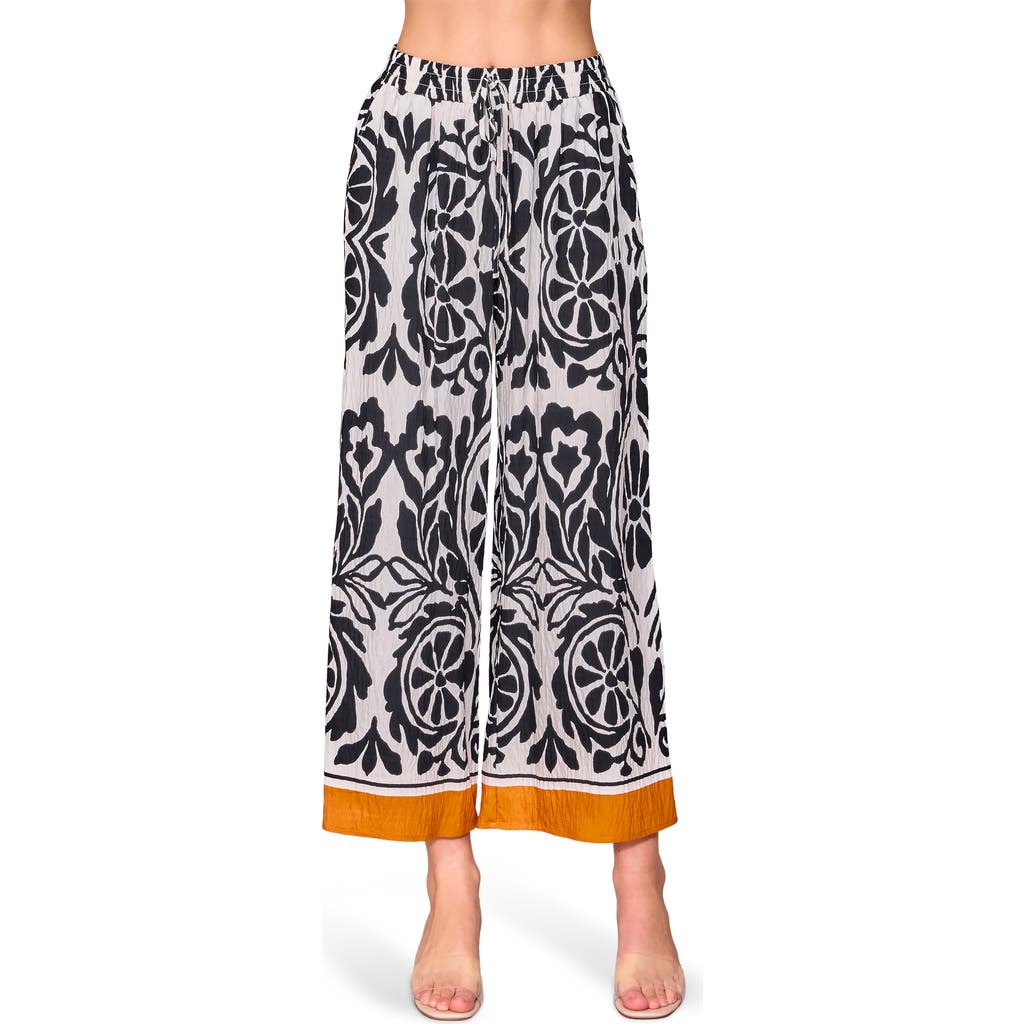 Melloday Floral Print Wide Leg Pants