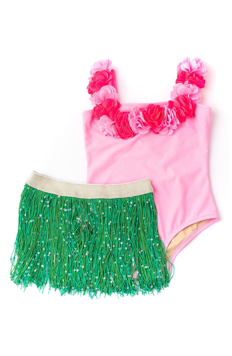 Shade Critters Kids' One-Piece Swimsuit & Cover-Up Skirt Set, Main, color, 