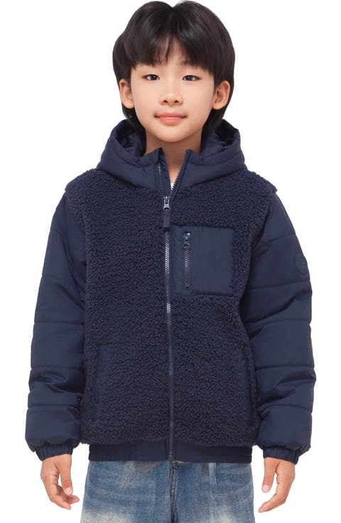 Kids' Hooded Fleece Hybrid Jacket