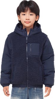 Rokka&Rolla Kids' Hooded Fleece Hybrid Jacket