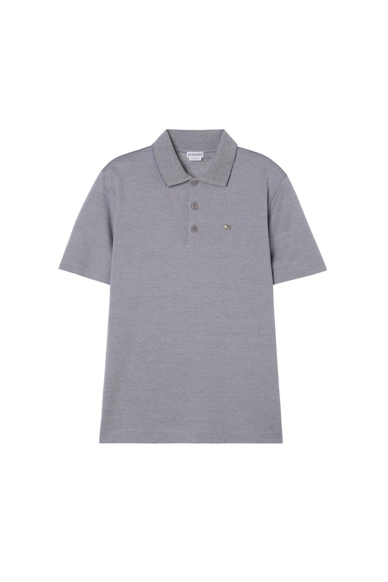 Metal Knight Cotton Polo Shirt, Alternate, color, Earl grey melange