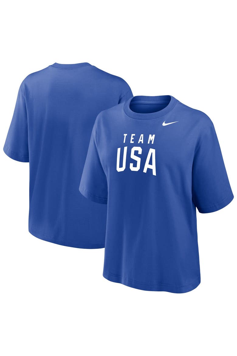 Women's Nike Royal Team USA Boxy T-Shirt, Main, color, Royal