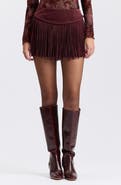 Avec Les Filles Fringe Miniskirt