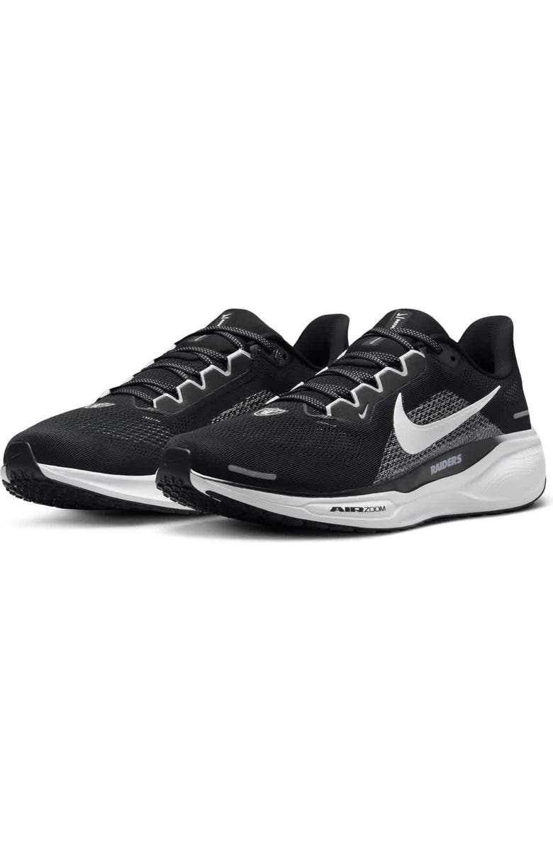Nike Unisex Nike Black Las Vegas Raiders Zoom Pegasus 41 Running Shoes, Alternate, color,