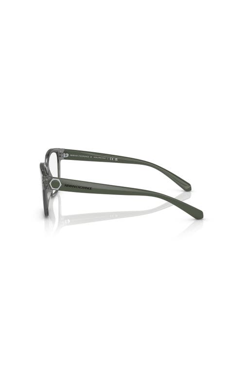 Armani Exchange 53mm Rectangle Optical Glasses In Gray