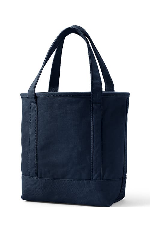 Lands' End Open Top Canvas Tote Bag In Blue