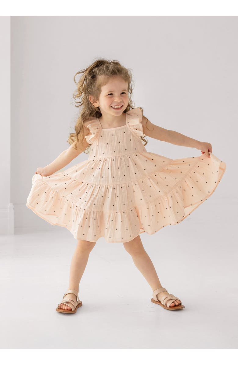 Mabel + Honey Stargirl Ruffled Sleeve Dress, Alternate, color, Pink