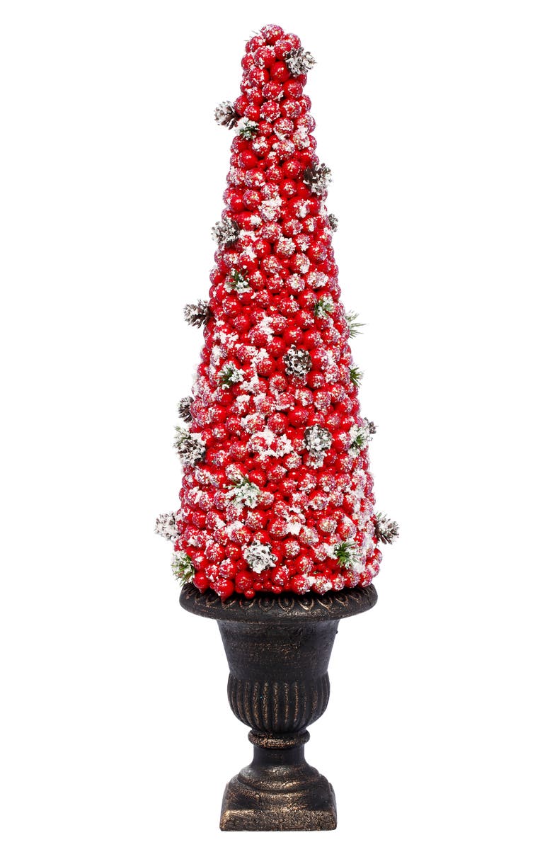 Mark Roberts Berrycone Tree with Pot, Set of 2, Main, color, Red