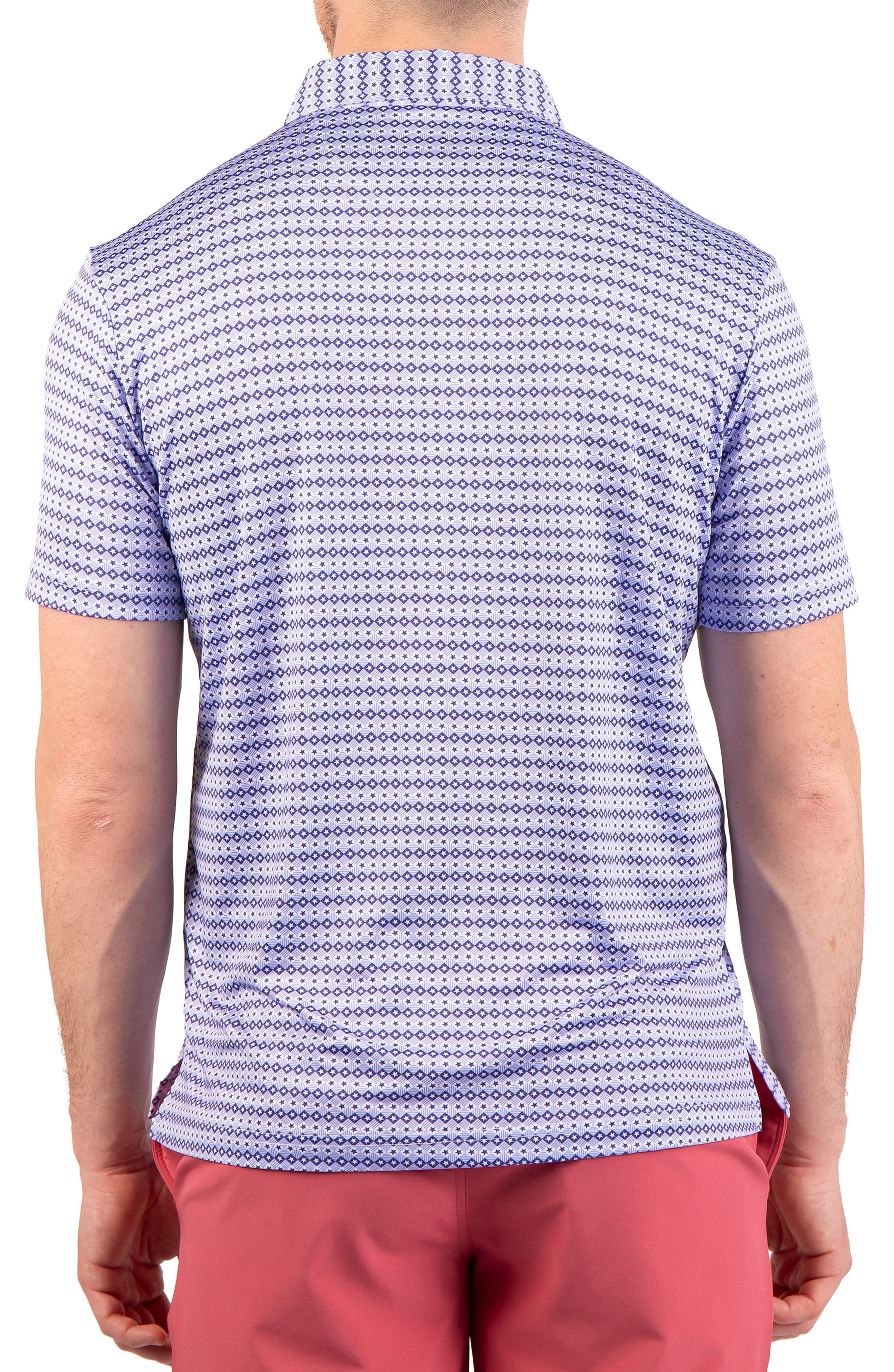 Geometric Stars Print Performance Polo - image 2