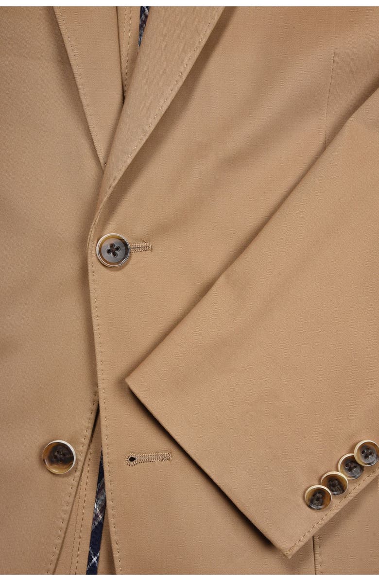 FLYNT Khaki Solid Two Button Notch Lapel Soft Sport Jacket, Alternate, color,