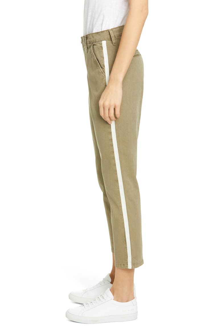 Le Beau Duo Tape Chino Pants, Alternate, color, WASHED OD WHITE 2