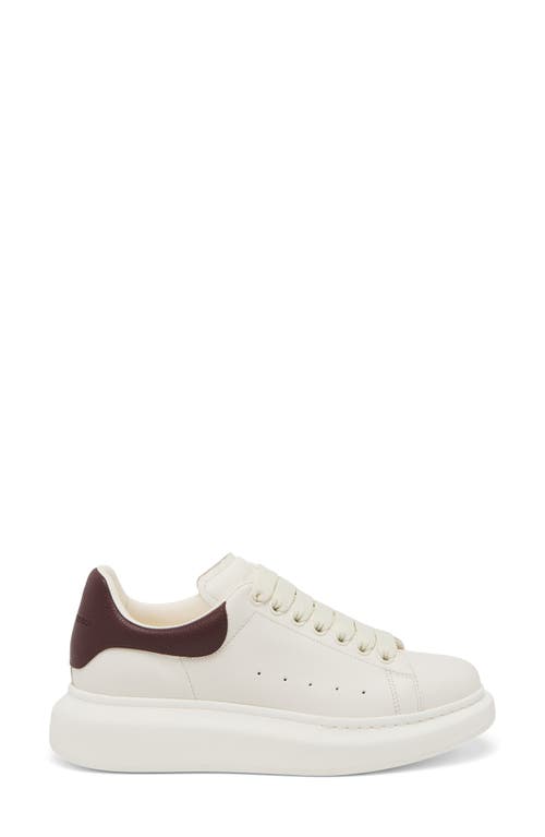 Alexander Mcqueen Oversized Low-top Sneakers In Off White/bordeaux