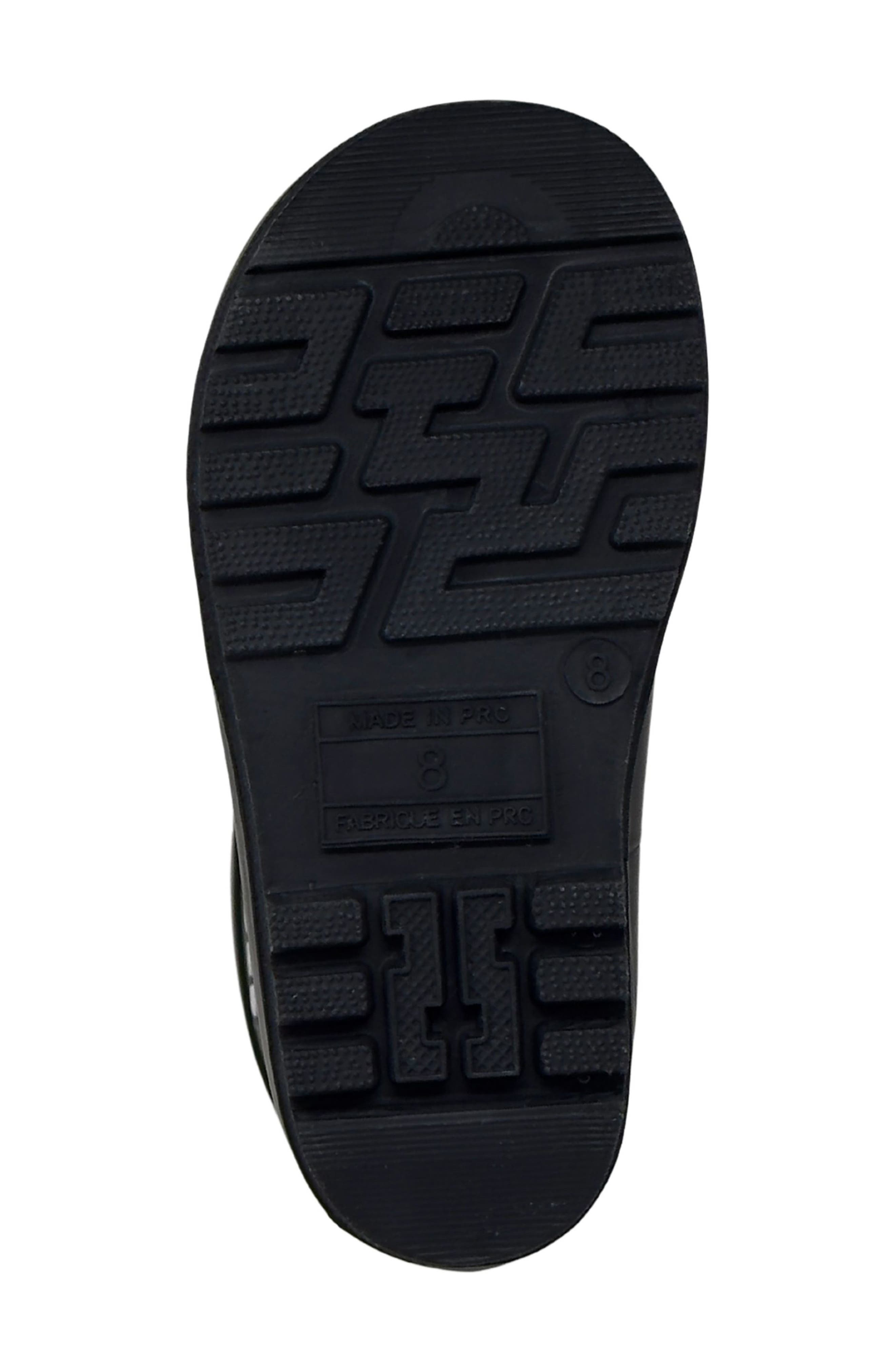 STONZ Faux Fur Lined Waterproof Rain Boot, Alternate, color, Black