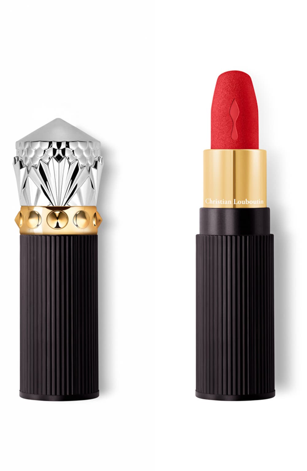 Rouge Louboutin Velvet Matte On the Go Lipstick, color, DIVA FIRE 007