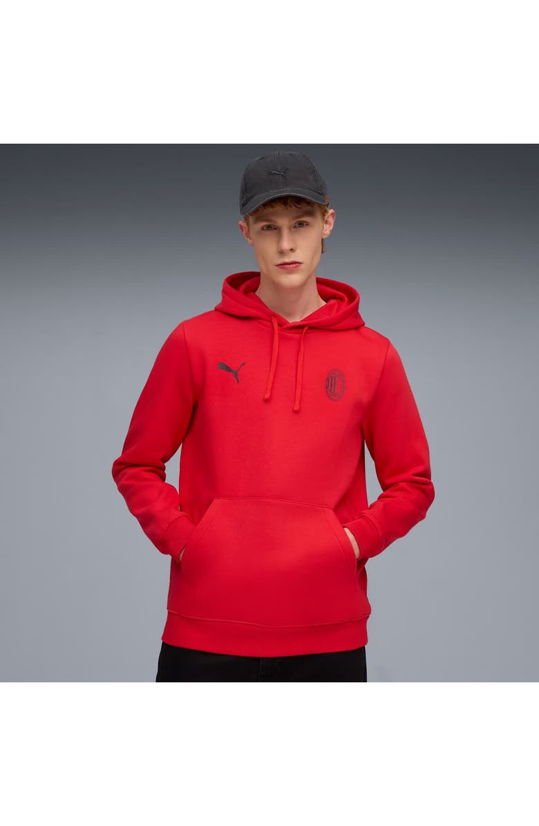 PUMA Men's Puma Red AC Milan 2025/26 ftblESS Pullover Hoodie, Alternate, color, Red