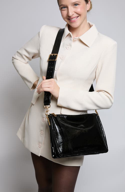 Aimee Famous Leather Large Crossbody Bag In Black