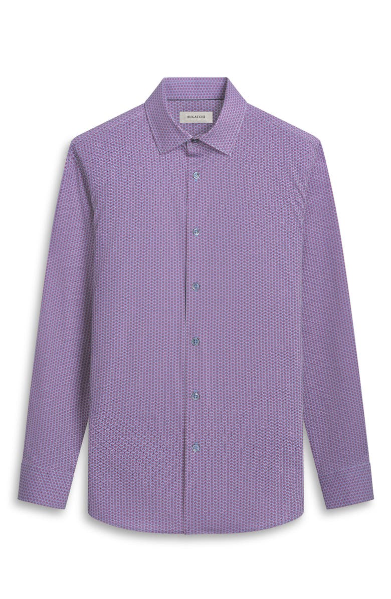 Bugatchi James OoohCotton<sup>®</sup> Geo Print Button-Up Shirt, Alternate, color, 