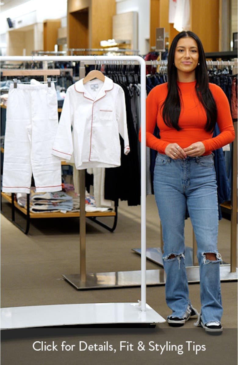 Kids' White Flannel Two Piece Pajamas, sales video thumbnail