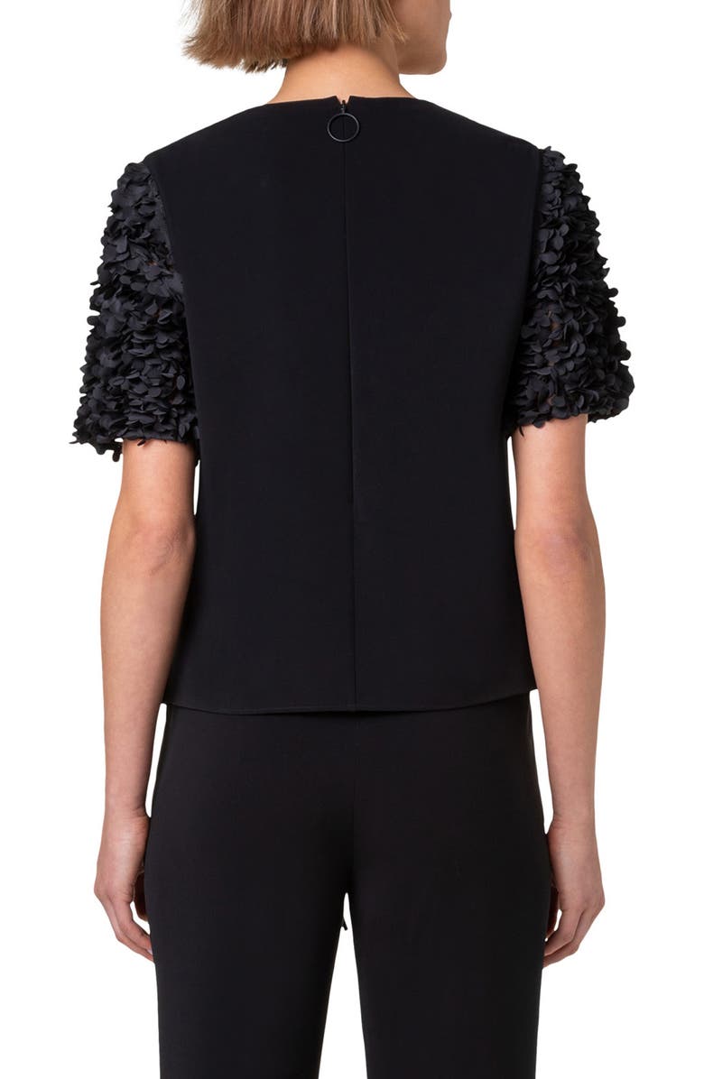 Akris punto 3D Petal Sleeve Top, Alternate, color, 