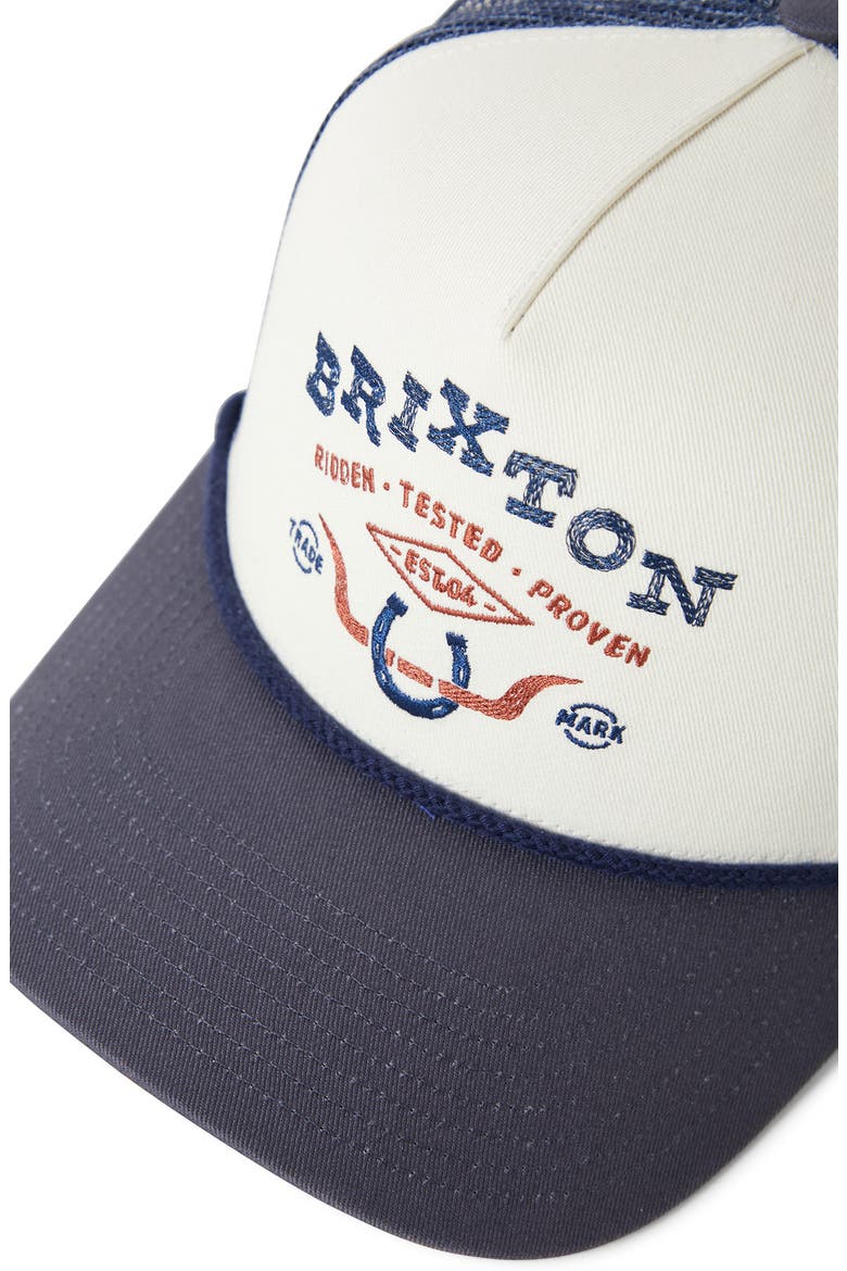 Beekman Strapback Trucker Hat, Alternate, color, OFF WHITE/ NAVY