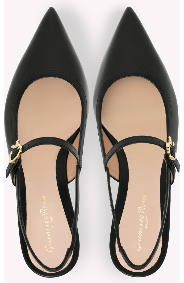 Gianvito Rossi Allette Pump, Alternate, color, Black Calf Leather