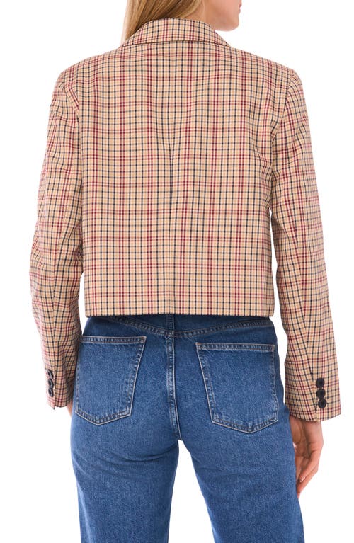 1.state Tailored Crop Blazer In Brown