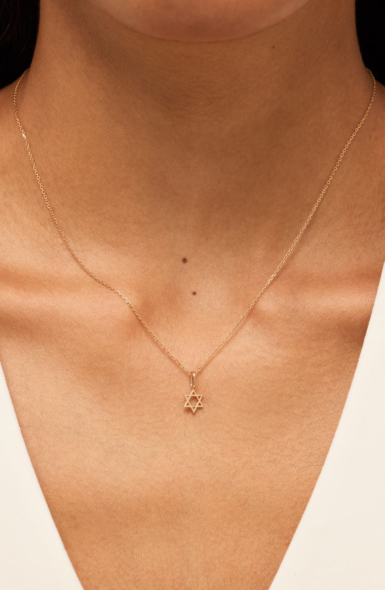 Ana Luisa Solid Yellow Gold - Star of David Necklace, Alternate, color, Gold