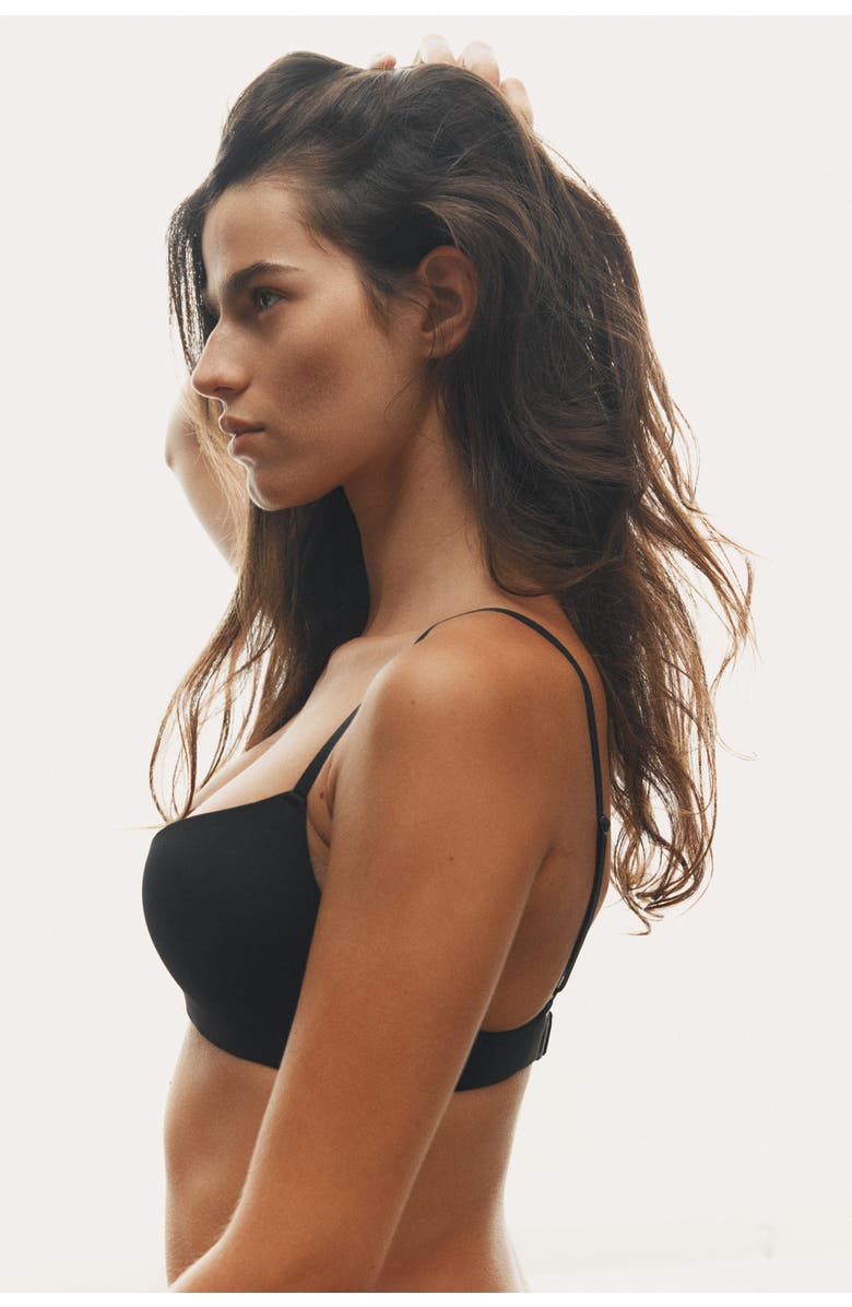 H&M Microfibre Super Push-up Bra, Alternate, color, Black