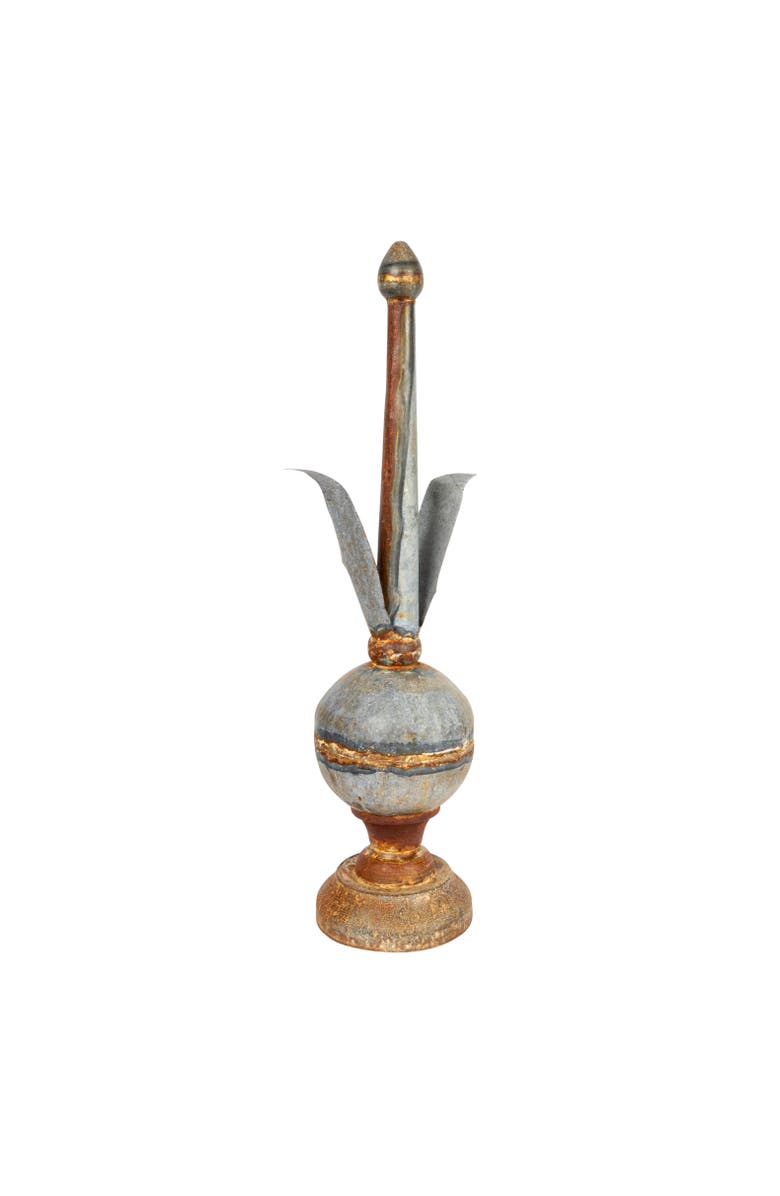 Storied Home 25 Inches Metal Finial Spindle Décor, Main, color,